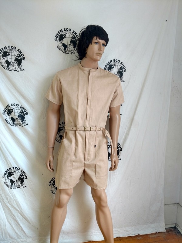 Mens Romper Natural colored Organic cotton from Peru  M-L