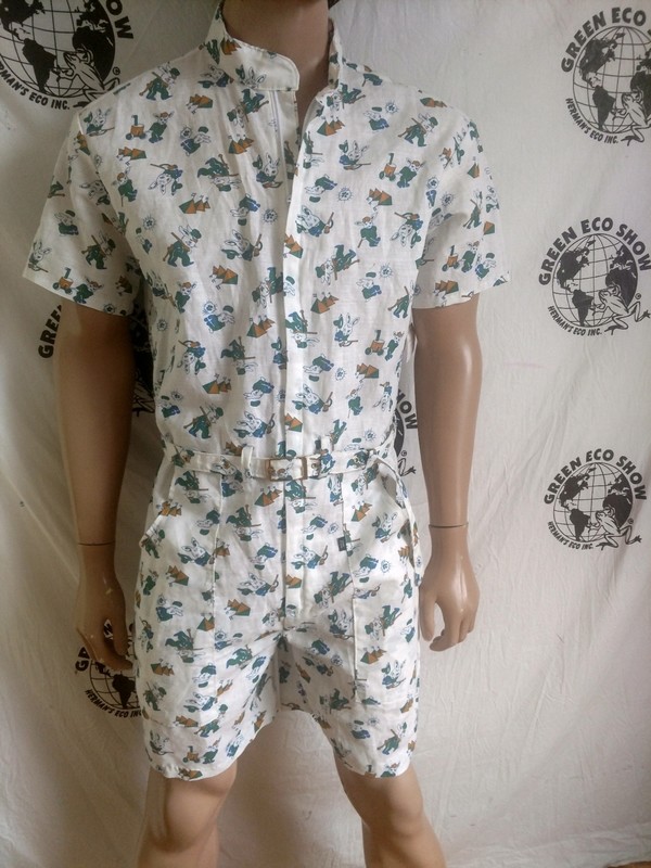 Mens Romper Bunnies L Hermans Made in USA