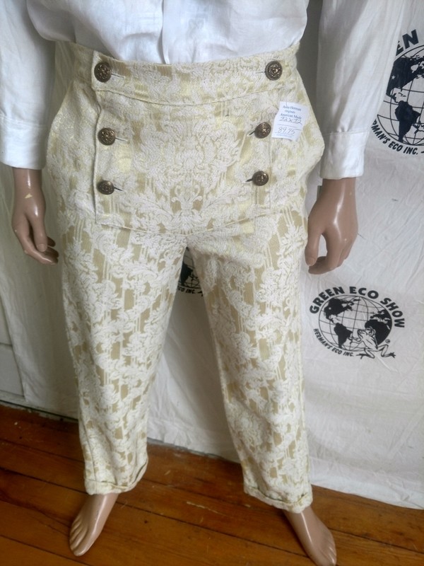 Mens Old World Gold Flap Pants 32 X 32