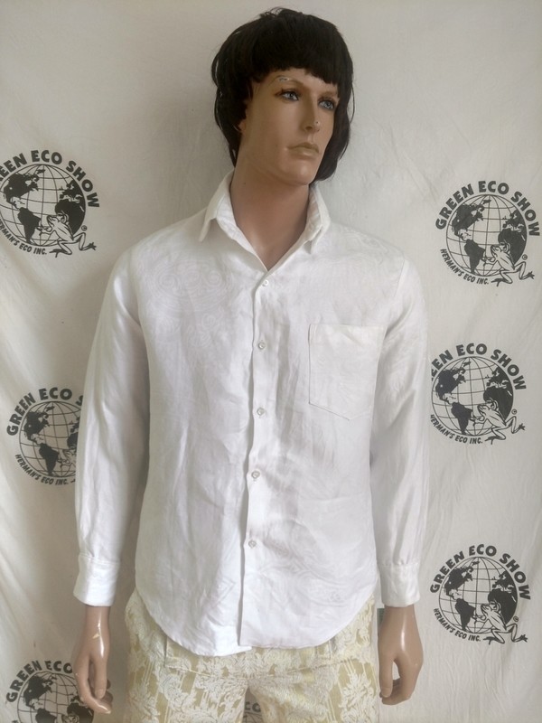 Mens Med Tablecloth Dress Shirt embossed Hermans USA Mens Med Tablecloth Dress Shirt embossed Hermans USA