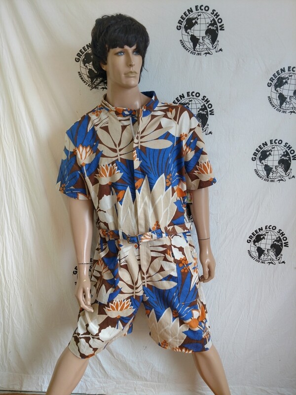 Mens Romper Island Flowers XXL Hermans USA