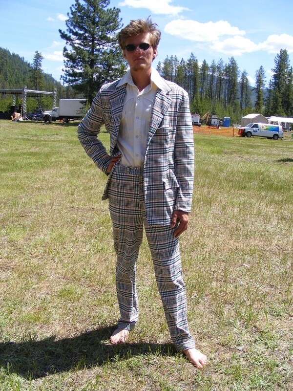 Mens Suit Hermans Plaid 42 36 X 31 USA Cotton lined