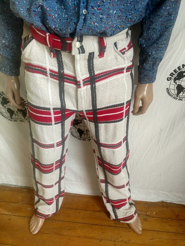 Mens Pants Jean Early Bedspread Hermans Repurposed  XL 38 X 35 USA