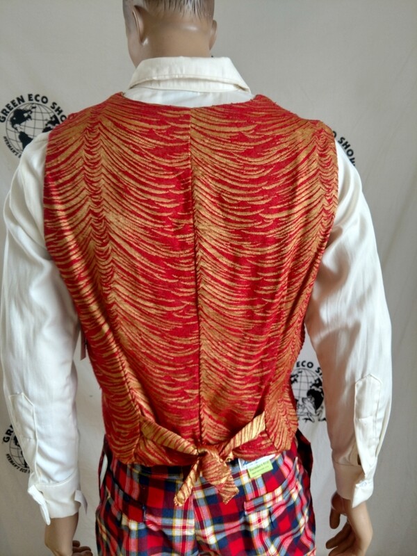 Mens Vest Western L Hermans USA  Lamee Orange USA