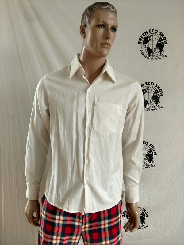 Mens Shirt Hermans M Organic cotton Made and Grown in USA Mens Shirt Hermans M Organic cotton Made and Grown in USA