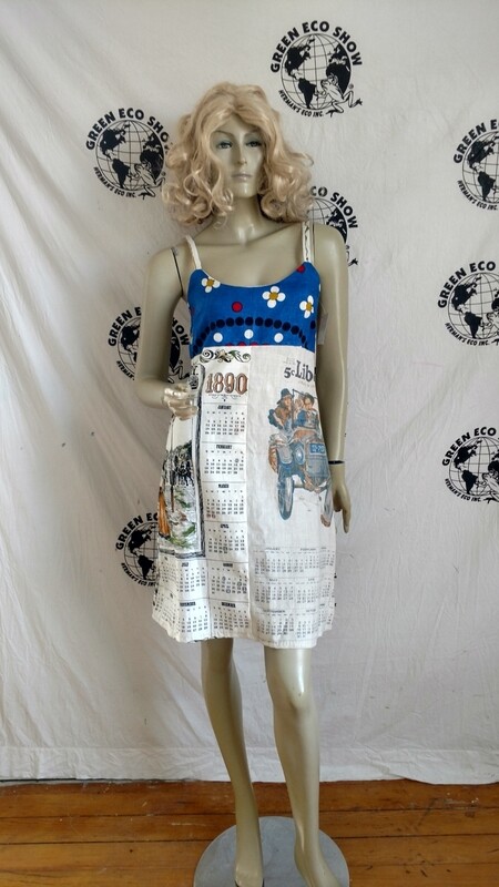 Womens Calendar Dress  s - m   Hermans Repurposed  USA Cal