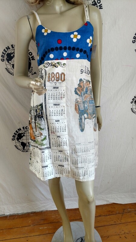 Womens Calendar Dress  s - m   Hermans Repurposed  USA Cal