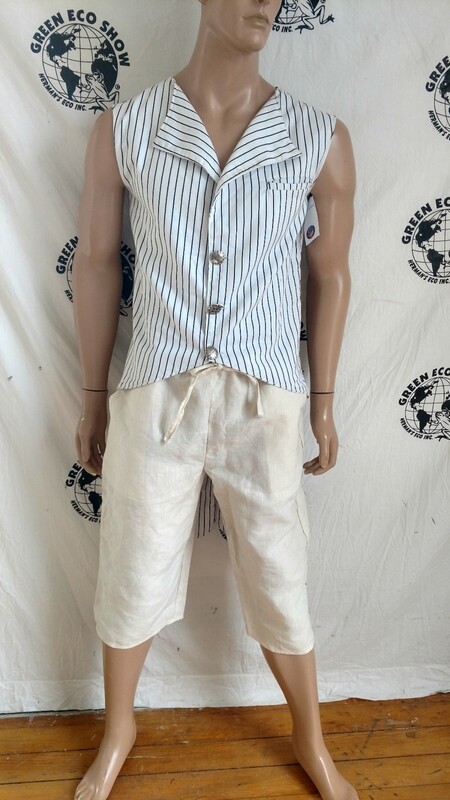 Hermans Tails vest 40 med  pin Striped by Anna Herman