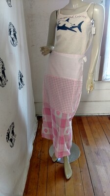 Patchwork skirt  Pink 28 Waist Made in USA