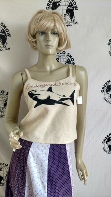 Hermans Hemp Shark Tank Top Endangered Species Made in USA S to M