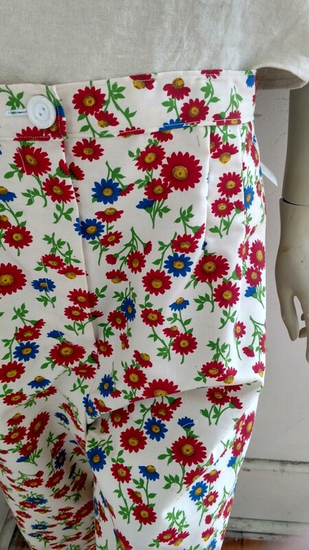 Womens Flower Pants W 30" zip fly Hermans Made in USA Capris