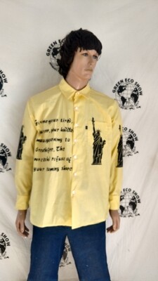 Mens Grafitti Shirt Stat of Liberty Hermans Eco made in USA