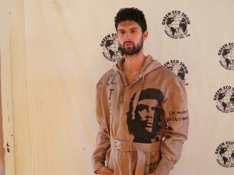 Mens Jumpsuit Hoody Grafitti Hand Dyed XL