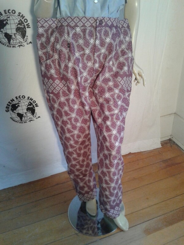 Womens plaid high waisted pant XL 39 w Hermans