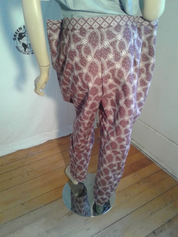 Womens plaid high waisted pant XL 39 w Hermans