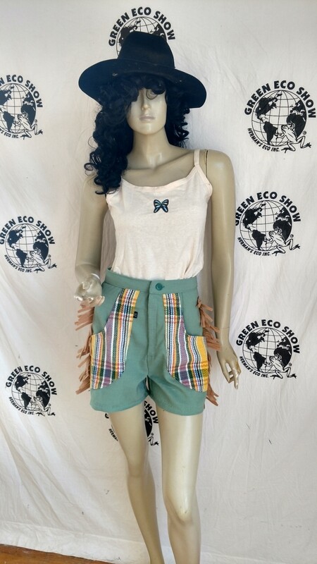 Womens western shorts 27&quot; plaid pickets