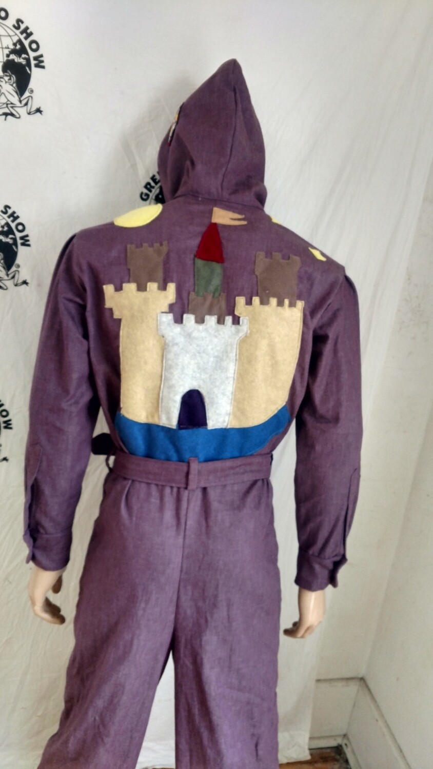 Mens Jumpsuit m -l Castle applique hoody