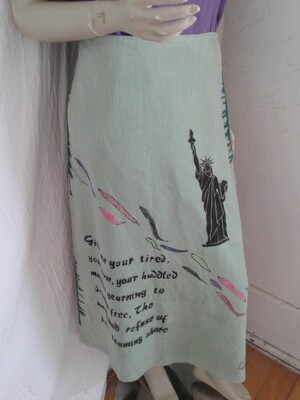 Hermans Hemp Grafitti skirt made in USA Airbrushed