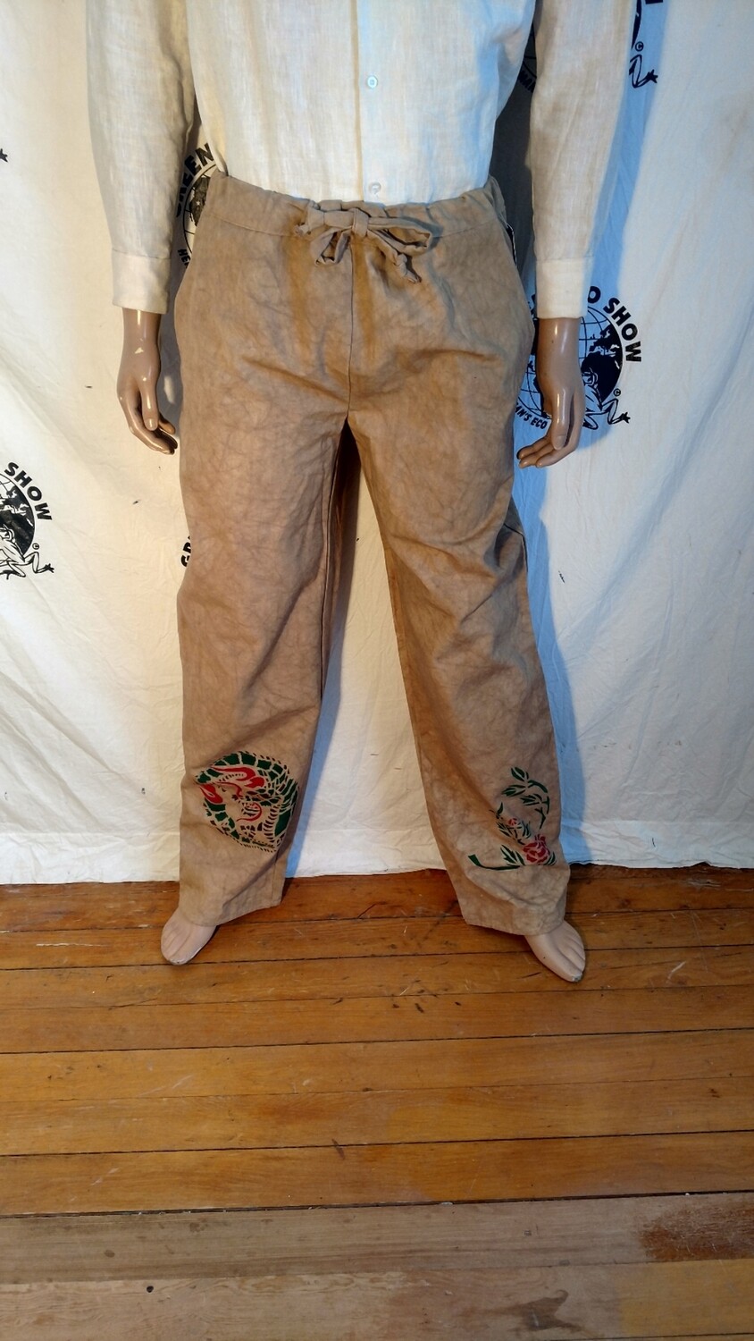 Hermans Eco Organic cotton drawstring pants L made in USA