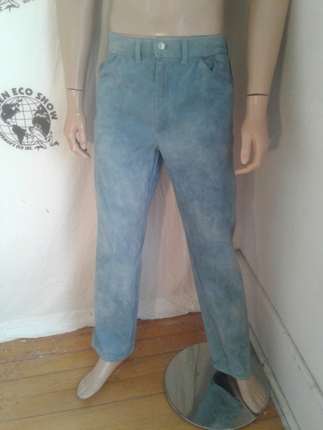 Organic cotton natural indigo jeans  34 X 32 grown in USA