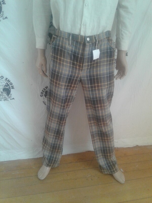 Plaid jeans 36 X 32 Hermans made in uUSA