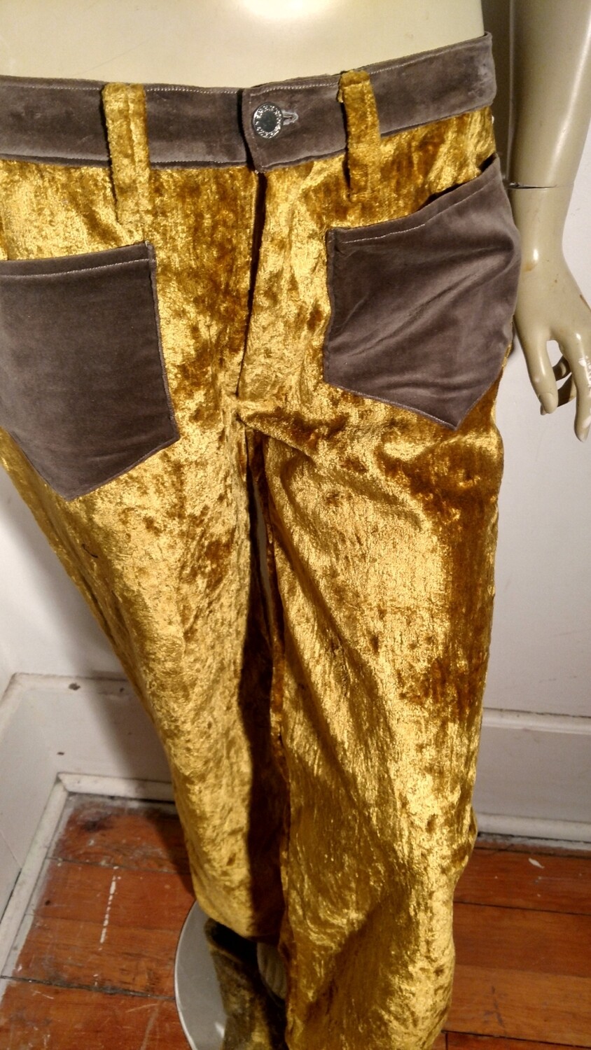 Womens velvet gold pants S USA