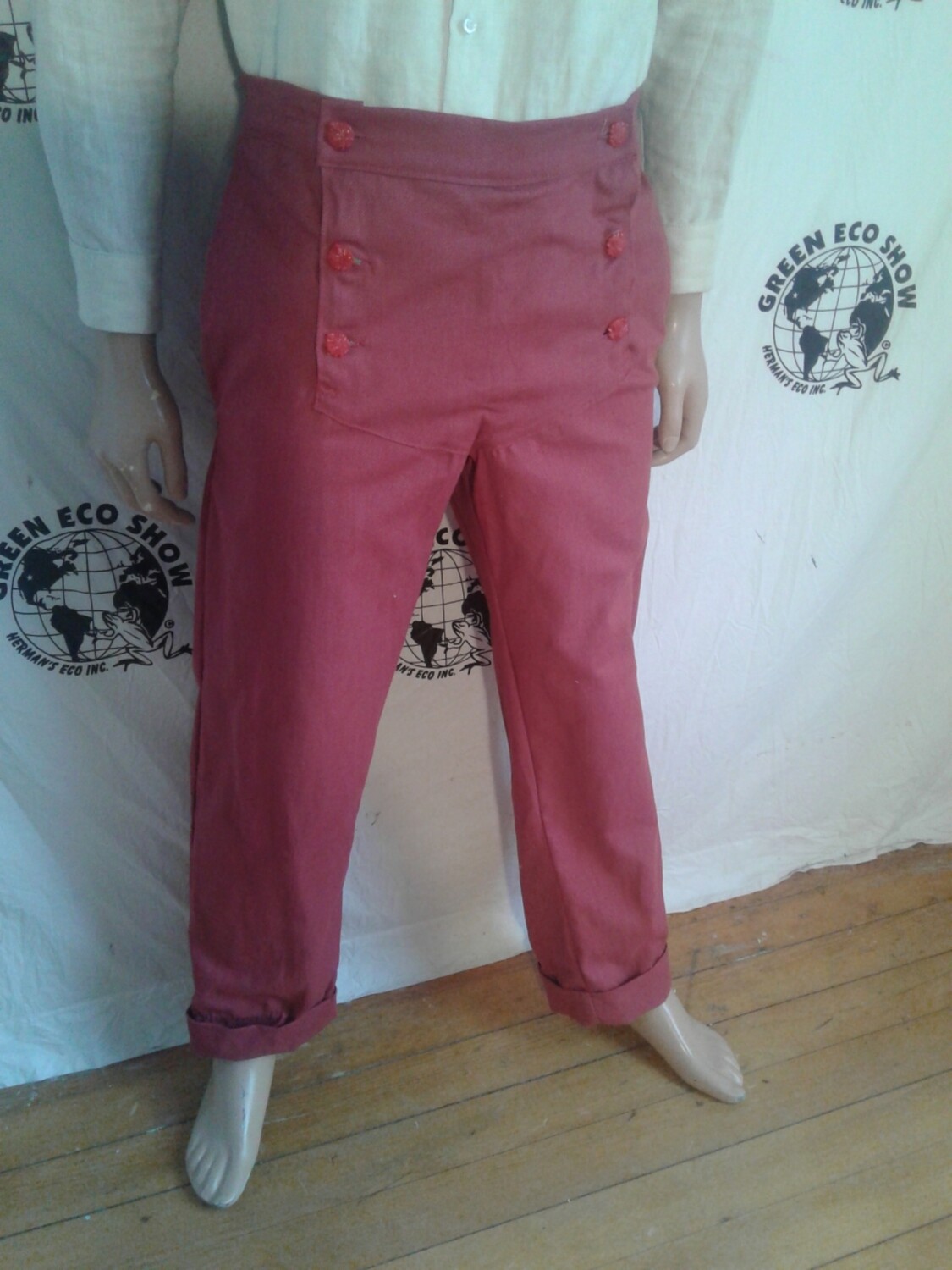 Red Steampunk Pants 33 Hermans USA