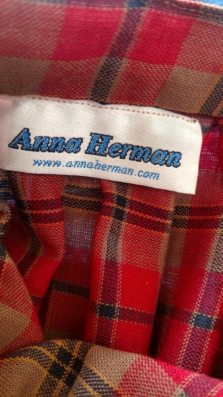 Plaid Old world  Skirt 26 Hermans  USA