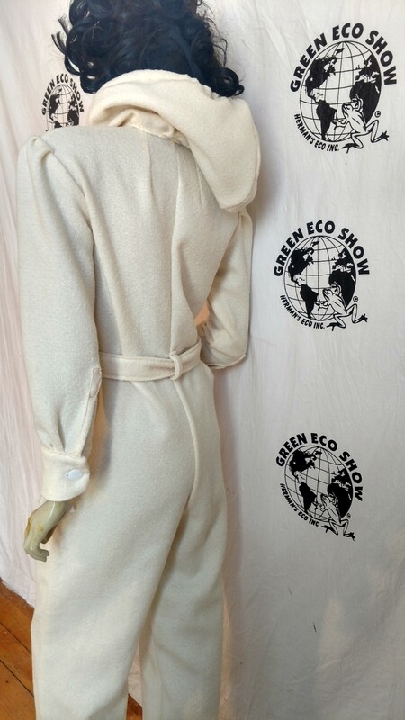 White wool womens jumpsuit skiing M Hermans