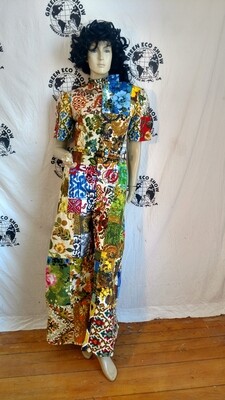Womens patchwork jumpsuit s to m USA