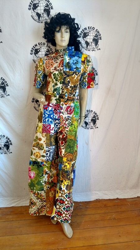 Womens patchwork jumpsuit s to m USA