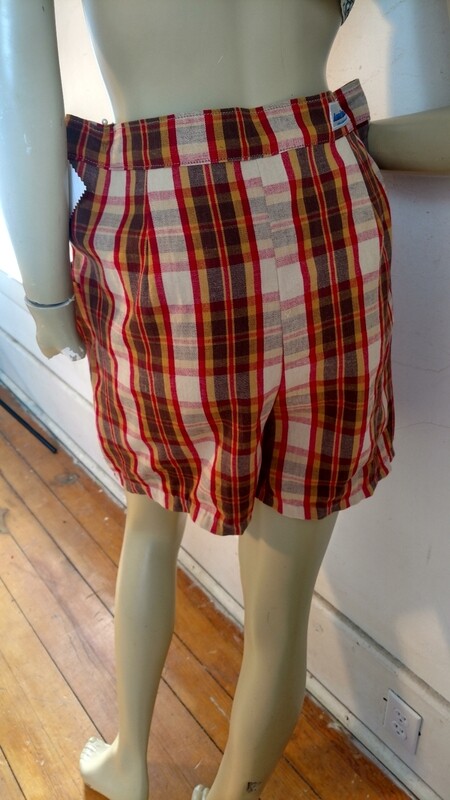 Womens plaid shirt L 32 vtg demin Hermans USA