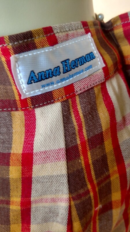 Womens plaid shirt L 32 vtg demin Hermans USA