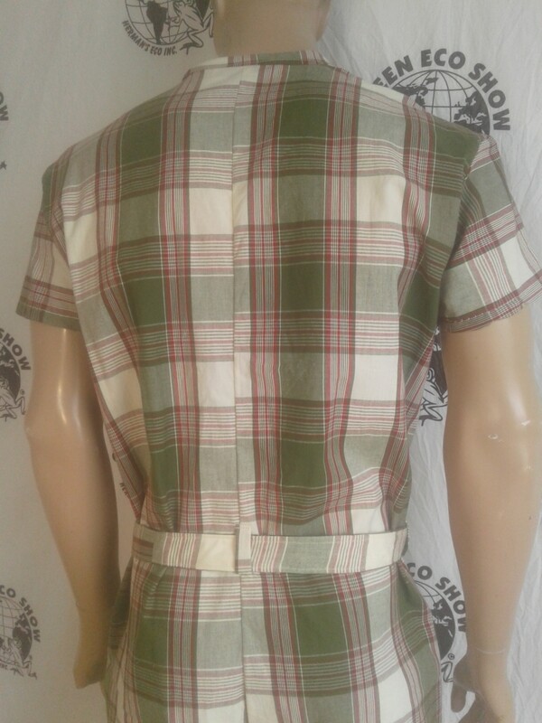 Plaid mens large romper jumpsuit