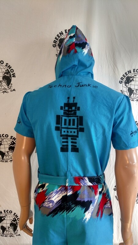 Mens Romper Robot M - L Hoodie graphic Hermans Eco USA