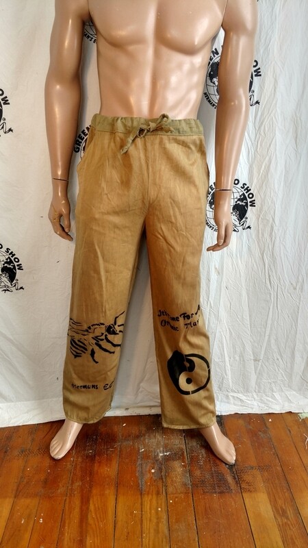 Mens drawstring organic cotton pants S to M  USA