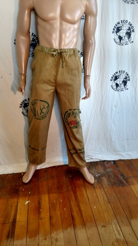 Mens drawstring S to M  pants Organic Cotton
