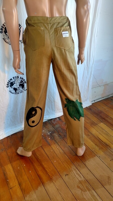 Mens drawstring S to M  pants Organic Cotton