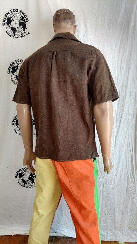 Hermans Hemp mems short sleeve Shirt XL USA
