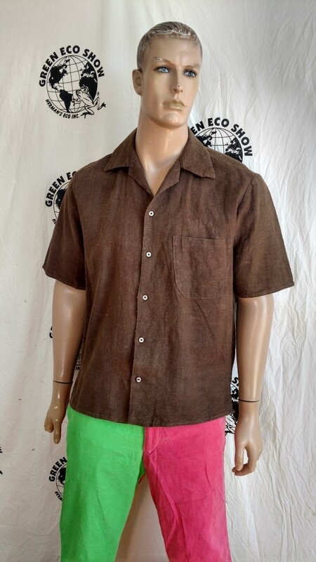Hermans Hemp mems short sleeve Shirt XL USA