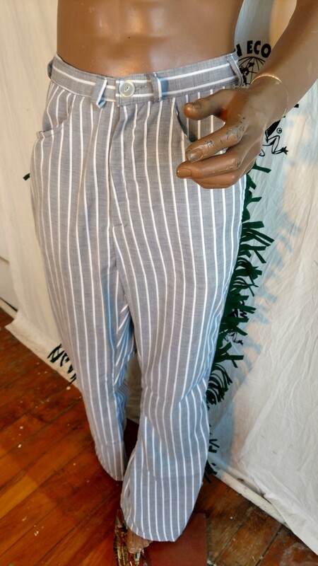 Striped fringe jeans 29 X 31 Hermans Eco USA