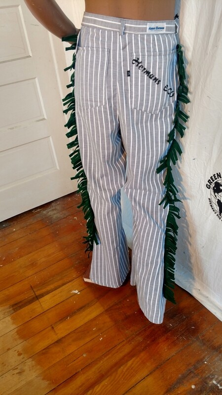 Striped fringe jeans 29 X 31 Hermans Eco USA