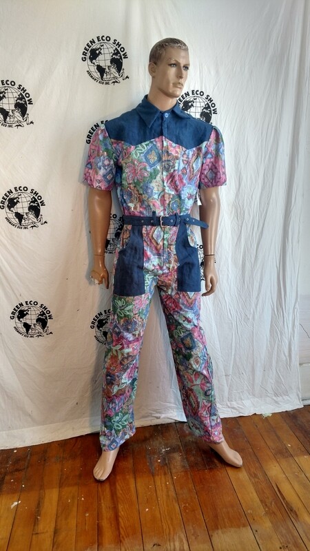 Mens jumpsuit L X 31 pastel Hermans Eco USA