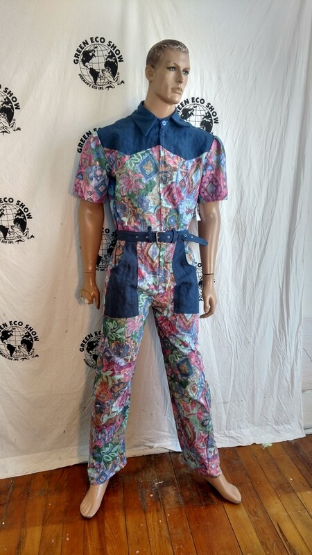 Mens jumpsuit L X 31 pastel Hermans Eco USA