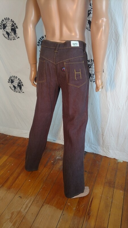 Hermans Hemp Jeans 32 X 34 USA Brown