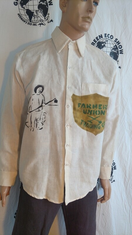 Hermans Hemp XL farmer Cowboy dress shirt USA Western