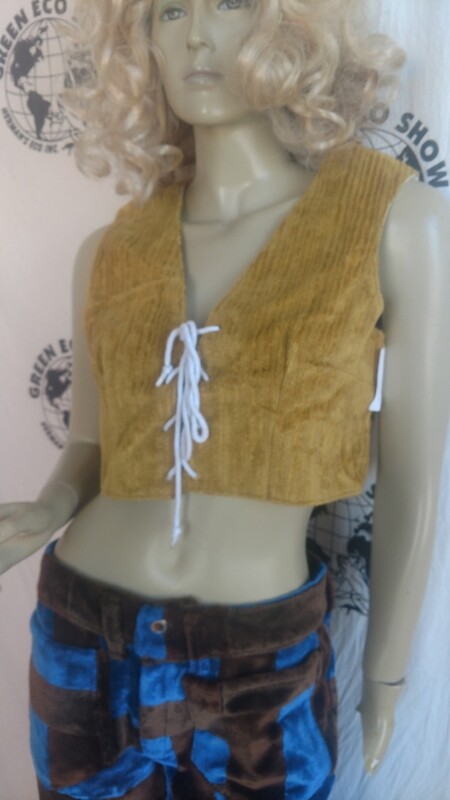 Old World  vest M gold lace up Hermans Eco