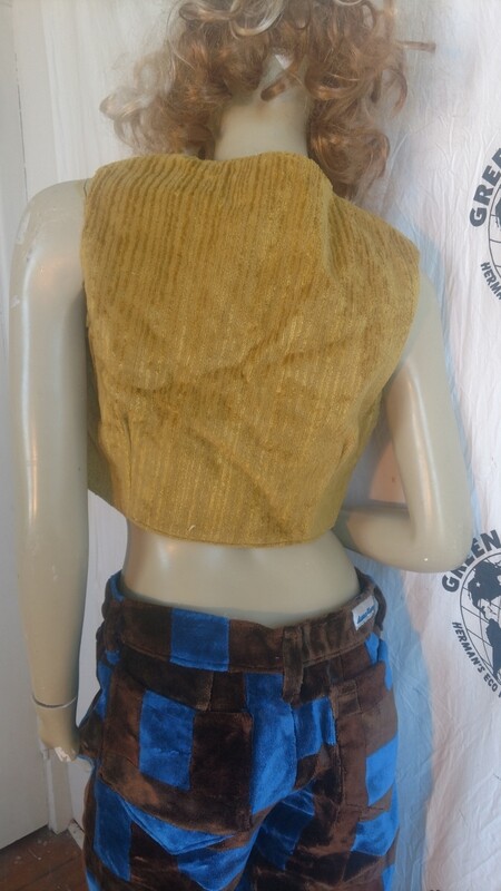 Old World  vest M gold lace up Hermans Eco