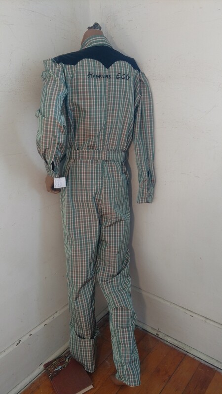 Mens Jumpsuit Plaid Rayon S Hermans Eco USA