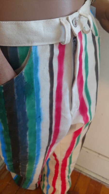 Striped Jeans Hermans 30 x 30 airbrushed bell bottoms